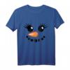 Lustiges Schneemann Gesicht T-Shirt mit Wimpern - Perfekt für Winterurlaub, Skiausflug & als Kinderkostüm