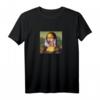 Mona Lisa Lollypop Kunst T-Shirt - Retro Look, Used Style, Geschenkidee für Weihnachten & Geburtstag für Erwachsene und Kinder