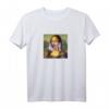 Mona Lisa Lollypop Kunst T-Shirt - Retro Look, Used Style, Geschenkidee für Weihnachten & Geburtstag für Erwachsene und Kinder