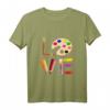 Kunst Liebe Geschenk für Lehrer und Künstler - Maler T-Shirt mit Pinsel, Farben & Liebe für kreative Menschen