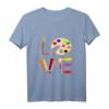 Kunst Liebe Geschenk für Lehrer und Künstler - Maler T-Shirt mit Pinsel, Farben & Liebe für kreative Menschen