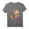 Kunst Liebe Geschenk für Lehrer und Künstler - Maler T-Shirt mit Pinsel, Farben & Liebe für kreative Menschen