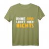 Herren Ohne Opa läuft hier nichts Schild - Lustiges T-Shirt für Opa, Rentner & Großvater als Geschenk zum Vatertag, Geburtstag oder Abschied