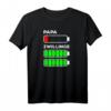 Papa Zwillinge Akku leer Batterie - Lustiges Vatertag & Geburtstag T-Shirt für Zwillingspapa