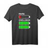 Papa Zwillinge Akku leer Batterie - Lustiges Vatertag & Geburtstag T-Shirt für Zwillingspapa