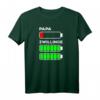 Papa Zwillinge Akku leer Batterie - Lustiges Vatertag & Geburtstag T-Shirt für Zwillingspapa