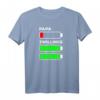 Papa Zwillinge Akku leer Batterie - Lustiges Vatertag & Geburtstag T-Shirt für Zwillingspapa