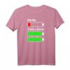 Papa Zwillinge Akku leer Batterie - Lustiges Vatertag & Geburtstag T-Shirt für Zwillingspapa