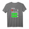 Papa Zwillinge Akku leer Batterie - Lustiges Vatertag & Geburtstag T-Shirt für Zwillingspapa