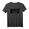 Vater werden. Zweifacher Papa mit zwei Kindern - Vatertag T-Shirt mit Silhouette & Spruch 'Dad hoch 2' als Geburtstags- oder Geburtstagsgeschenk