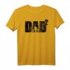 Vater werden. Zweifacher Papa mit zwei Kindern - Vatertag T-Shirt mit Silhouette & Spruch 'Dad hoch 2' als Geburtstags- oder Geburtstagsgeschenk