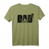 Vater werden. Zweifacher Papa mit zwei Kindern - Vatertag T-Shirt mit Silhouette & Spruch 'Dad hoch 2' als Geburtstags- oder Geburtstagsgeschenk