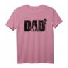 Vater werden. Zweifacher Papa mit zwei Kindern - Vatertag T-Shirt mit Silhouette & Spruch 'Dad hoch 2' als Geburtstags- oder Geburtstagsgeschenk