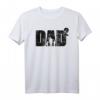 Vater werden. Zweifacher Papa mit zwei Kindern - Vatertag T-Shirt mit Silhouette & Spruch 'Dad hoch 2' als Geburtstags- oder Geburtstagsgeschenk