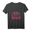 Damen Vintage T-Shirt mit Spruch 'Ich bin die verrückte Mutter' - Perfekt für Mutter, Großmutter & HapDog, Retro Design