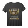 Endlich 14 ähm Mama? - Lustiges Geburtstags T-Shirt für Jungen und Mädchen zum 14. Geburtstag, Geschenkidee für Kinder