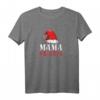 Damen Weihnachten Familie Weihnachtsoutfit Mama Claus T-Shirt mit Weihnachtsmann Mütze – Witziges Weihnachtsgeschenk für Mutter oder Ehefrau