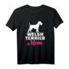 Damen Welsh Terrier Mama T-Shirt - Hundeliebhaberinnen Geschenk für Welsh Terrier Fans