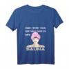 Damen Saunaaufguss T-Shirt mit V-Ausschnitt – Lustiges Sauna Outfit für Mama, Sauna- und Spa-Liebhaberinnen, perfektes Geschenk