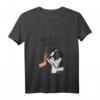 Damen Border Collie Mom Hunde Mama Frauchen T-Shirt mit V-Ausschnitt – Perfektes Geschenk für Hundeliebhaberinnen zu Muttertag, Geburtstag & Weihnachten