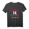 Lustiges 14. Geburtstag T-Shirt für Mädchen - Endlich 14 Jahre, mit Herz & Sternen, perfektes Geburtstagsgeschenk für Teenager
