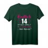 Lustiges 14. Geburtstag T-Shirt für Mädchen - Endlich 14 Jahre, mit Herz & Sternen, perfektes Geburtstagsgeschenk für Teenager