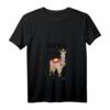 Mama Lama braucht kein Drama Alpaka T-Shirt mit V-Ausschnitt - Lustiges Geschenk für Mütter, Oma, Tante zum Muttertag, Geburtstag & Valentinstag