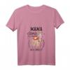 Mama Lama braucht kein Drama Alpaka T-Shirt mit V-Ausschnitt - Lustiges Geschenk für Mütter, Oma, Tante zum Muttertag, Geburtstag & Valentinstag