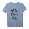 Wife Mom Boss Lady T-Shirt - Lustiges Trendshirt für Mütter, Ehefrauen und Business-Frauen mit Humor