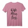 Wife Mom Boss Lady T-Shirt - Lustiges Trendshirt für Mütter, Ehefrauen und Business-Frauen mit Humor