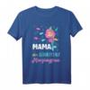 Mama Der Geburtstags Meerjungfrau T-Shirt - Niedliches Meerjungfrauen Design für Geburtstagsfeiern und Unterwasserpartys