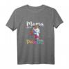 Damen Mama des Geburtstags Prinzessin Mädchen T-Shirt - Süßes Einhorn und Prinzessin Design für Geburtstagsfeiern und Partygeschenke