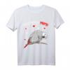 Graupapagei Mama Liebe Papagei Herz Vogel T-Shirt - Perfektes Geschenk für Vogel Liebhaberinnen zu Geburtstags, Weihnachten & Muttertag