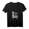 Damen Mama Lama Pyjama Alpaca Geschenk T-Shirt mit V-Ausschnitt – Gemütliches Lama Design für Mamas, perfekte Geschenkidee