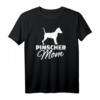 Pinscher Mama T-Shirt für Hundemütter - Klassisch geschnitten, doppelt genähter Saum, ideales Geschenk für Hundeliebhaberinnen