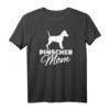 Pinscher Mama T-Shirt für Hundemütter - Klassisch geschnitten, doppelt genähter Saum, ideales Geschenk für Hundeliebhaberinnen