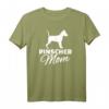 Pinscher Mama T-Shirt für Hundemütter - Klassisch geschnitten, doppelt genähter Saum, ideales Geschenk für Hundeliebhaberinnen