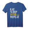 Homeschooling Eat Sleep Repeat Mama T-Shirt - Lustiges Grundschul-Design für Eltern im Lockdown & Home Office als Geschenk