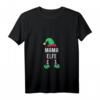 Damen Mama Elfe Partnerlook Familien Outfit – Lustiges Weihnachts T-Shirt mit V-Ausschnitt für festliche Anlässe & Geschenke