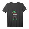 Damen Mama Elfe Partnerlook Familien Outfit – Lustiges Weihnachts T-Shirt mit V-Ausschnitt für festliche Anlässe & Geschenke