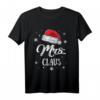 Mrs. Mama Santa Claus Weihnachts-T-Shirt mit Weihnachtsmann-Mütze – Perfekt für Paare, Familien & Gruppen auf Weihnachten und Weihnachtsmärkten