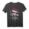 Mrs. Mama Santa Claus Weihnachts-T-Shirt mit Weihnachtsmann-Mütze – Perfekt für Paare, Familien & Gruppen auf Weihnachten und Weihnachtsmärkten