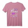 Damen Hand gezeichnet – Beste Mama der Welt T-Shirt mit Herzen und Sternen, perfektes Geschenk für Mama