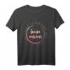 Zwillingsmama T-Shirt - Zweimal gesegnet, zweimal müde lustiges Muttershirt für Zwillingsmütter mit Jungen und Mädchen