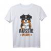 Australian Shepherd Aussie Mom T-Shirt – Perfektes Geschenk für Hunde-Mütter, Liebhaber & Züchter zu Weihnachten, Geburtstag & Muttertag