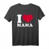 Ich liebe Mama T-Shirt – Klassisches Geschenk für Kinder und Jugendliche zum Muttertag und Familienfest
