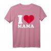 Ich liebe Mama T-Shirt – Klassisches Geschenk für Kinder und Jugendliche zum Muttertag und Familienfest