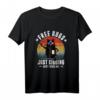 Lustiges Katzenbier T-Shirt mit Sarkasmus – Free Hugs Just Kidding Don't Touch Me, perfektes Geschenk für Katzenliebhaber, Weihnachten, Geburtstag & Valentinstag