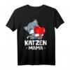 Katzenmama Damen T-Shirt – Süßes Katzen Design, ideales Geschenk zum Geburtstag, Weihnachten & Ostern für Katzenliebhaberinnen
