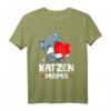 Katzenmama Damen T-Shirt – Süßes Katzen Design, ideales Geschenk zum Geburtstag, Weihnachten & Ostern für Katzenliebhaberinnen